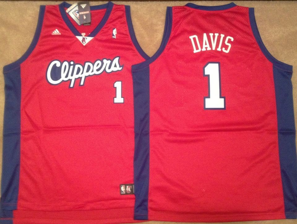   Davis Los Angeles Clippers Adidas Swingman Red Sewn Mens Jersey NWT