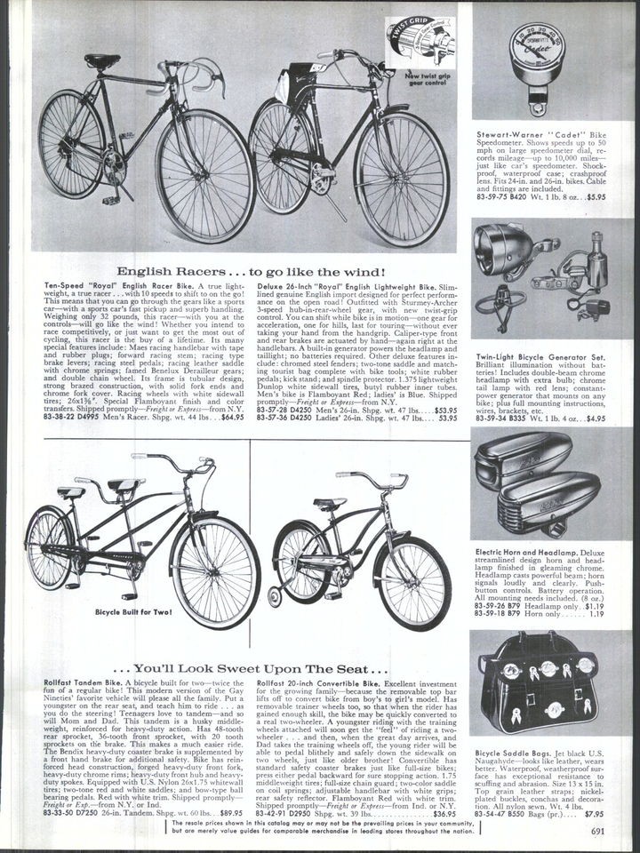   English Racer Bicycle 10 Speed Rollfast Tandem Bike Built for Two