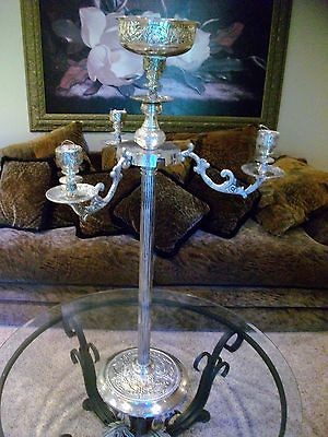 WEDDING CHURCH ALTER FLOOR CANDELABRA 42 SILVER OR GOLD Color Choice 