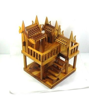 NEW THAI SPIRIT HOUSE Ayutthaya Style TEAK Wood by handmade Beauitful