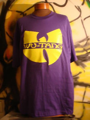 WU TANG LOGO MENS T SHIRT PURPLE / YELLOW NEW HIP HOP