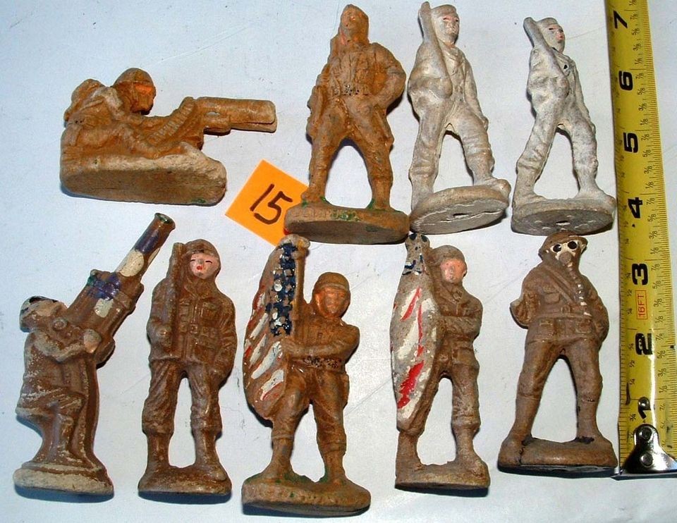 1930s 40s COLLECTION OF COMPOSITION TOY SOLDIERS LOT # 15