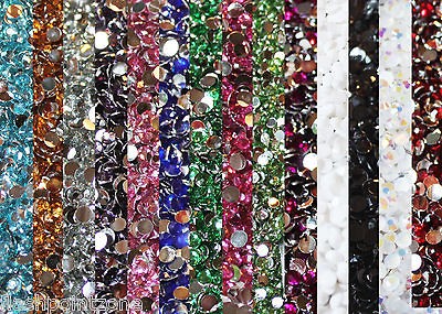 Mixed Colors Crystal Flat Back Acrylic Rhinestones Gems 2, 3, 4, 5 mm