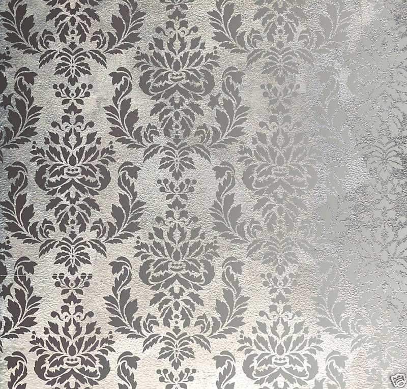 Wall Stencil Damask Verde, DIY Allover Stencil Pattern not Wallpaper