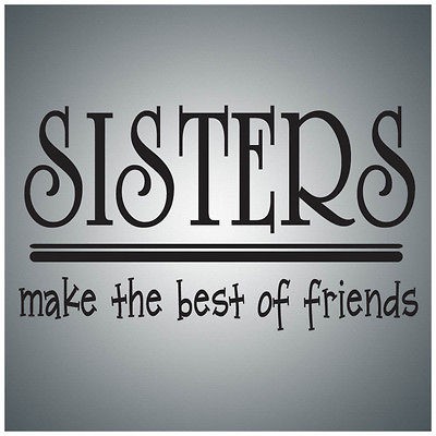 Sisters make the best of friendsWALL QUOTE DECAL VINYL LETTERING 