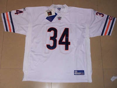 NFL Walter Payton #34 Chicago Bears ADULT RBK White JERSEY Man SIZE 50 