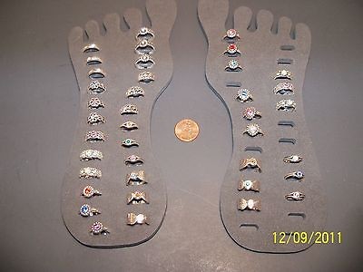 925 Sterling Silver Toe Rings NEW WHOLESALE CLOSEOUT LOT 31.1 grams 