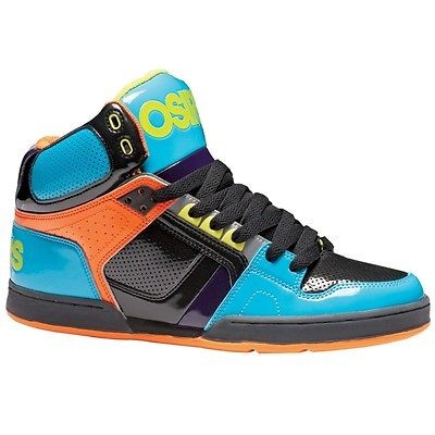 OSIRIS NYC 83 HI MENS HIGH TOPS CYAN / BLACK / ORANGE £74.99