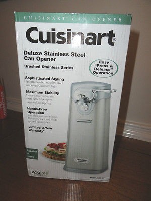   DELUXE BRUSHED STAINLESS STEEL CAN OPENER ONE TOUCH OPERATION NEW DB