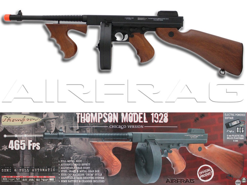   METAL Thompson 1928 DRUM M1A1 465fps Tommy Gun Chicago Typewriter