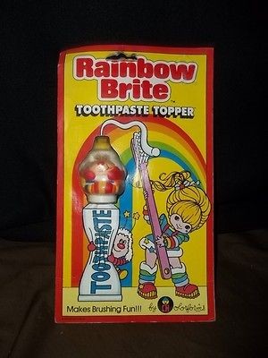 VINTAGE 1983 RAINBOW BRITE TOOTHPASTE TOPPER BY COLORFORMS MIB NEW 