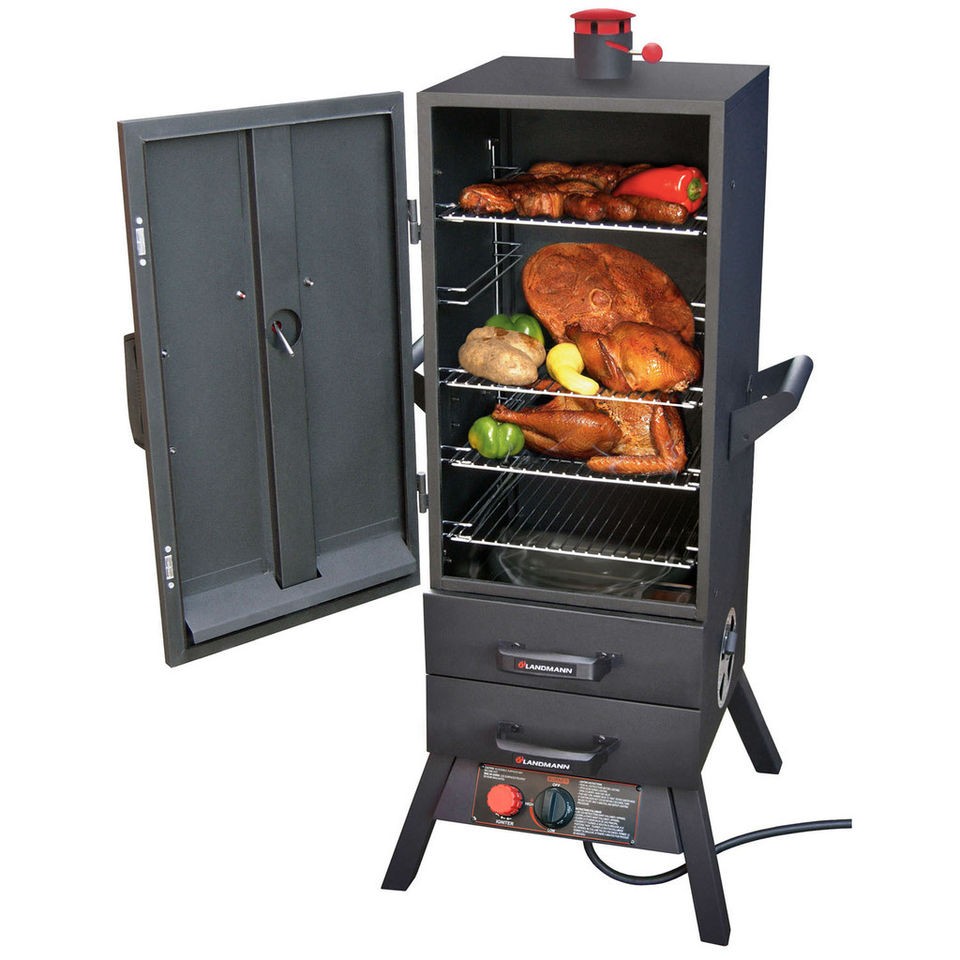   16,000 BTU 38 Vertical Propane LPG Gas Smoker   2 Drawers