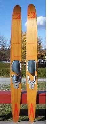 VINTAGE Pair Wooden 68 WATERSKIS RIVIERA GREAT