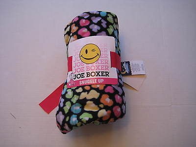 NEW JOE BOXER SNUGGIE STYLE SNUGGLE BLANKET THROW MULTI COLOR LEOPARD 