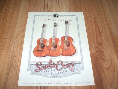 Santa Cruz acoustic guitars 2010 magazine advert