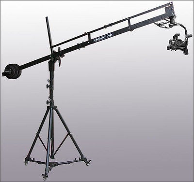   dolly + 9 FT JIB + Stand + JR. PAN TILT HEAD 4 DSLR HDV DV camera