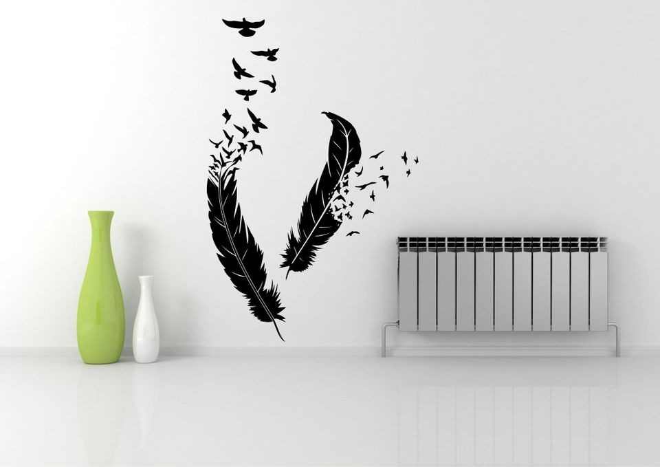   FLYING ABSTRACT WALL ART STICKER DECAL MURAL STENCIL VINYL PRINT