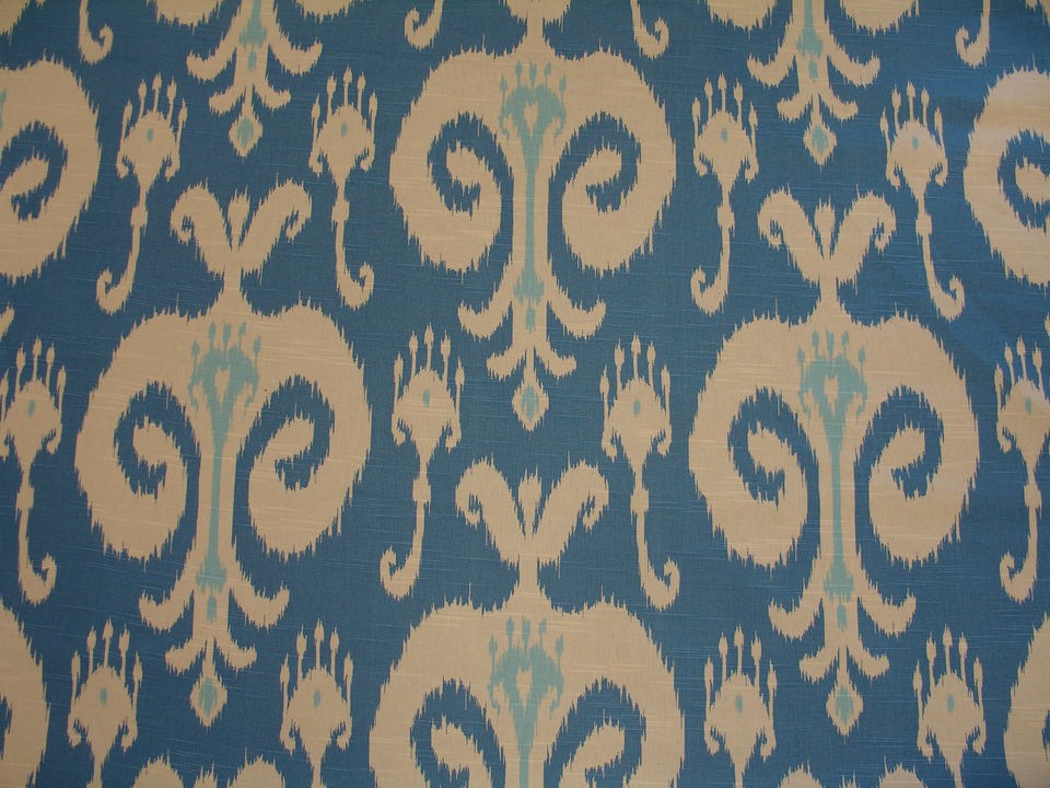   Premier Linen Weave Ikat Slate Blue Upholstery/Dra​pery 220PR2