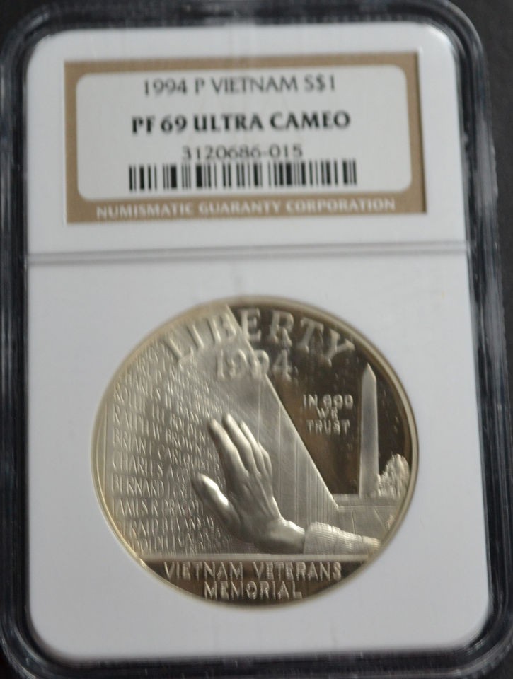 1994 P VIETNAM WAR NGC PR 69 US COMMEMORATIVE SILVER DOLLAR 1193