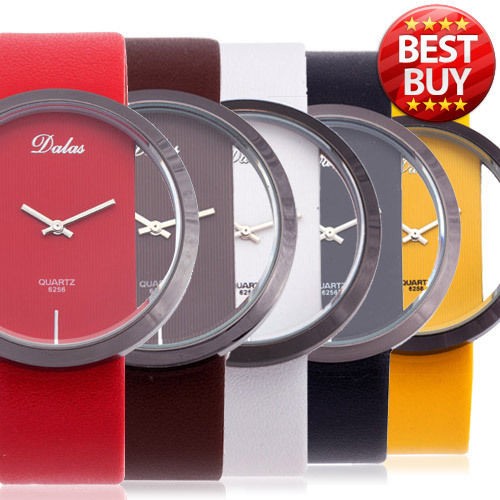   Skeleton Men Women Girl Wrist Watch Leather Analog Quartz Hour Clock