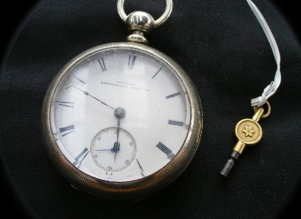   MENS KEY WIND POCKET WATCH ILLINOIS SPRINGFIELD WATCH COMPANY SERVICED