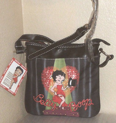   BOOP CAN CAN BLACK RED CROSS BODY MESSENGER BAG SHOULDER HANDBAG PURSE