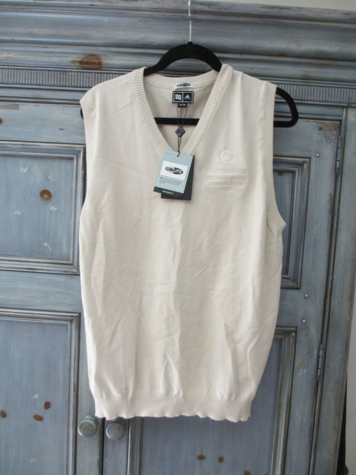   Mercedes Bens Golf stone color cotton blend vest size XL or US L