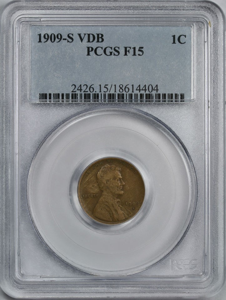 1909 S VDB LINCOLN WHEAT PENNY 1C F 15 PCGS KEY DATE http//i.img 