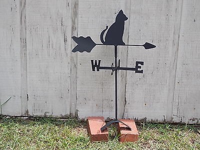 sitting cat weathervane black wrought iron roof mount