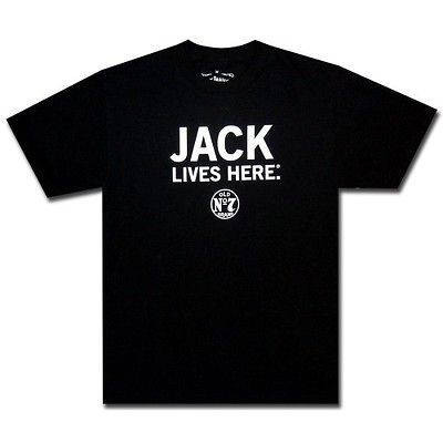 Jack Daniels Tennessee Whiskey 404 Jack Lives Here Black T Shirt sz 