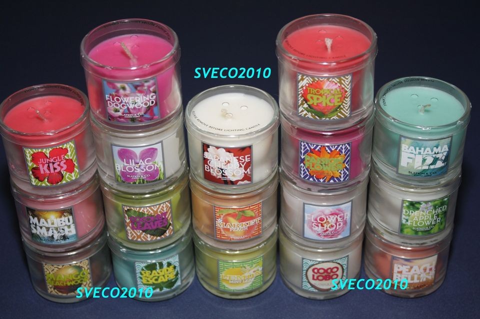 Bath & Body Works Slatkin & Co SCENTED CANDLES 1.3 oz ~ U PICK SCENT