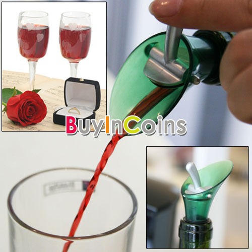 Red Wine Aerator Bottle Plug Cap Pourer Silicone Shutoff Seal Stopper 