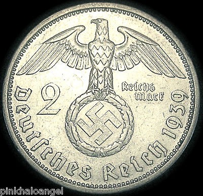 German 3rd Reich 1939A Si​lver Two Reichsmark GRE​AT COIN S&H 