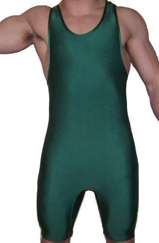 New solid GREEN wrestling singlet, Lycra Youth, Boys, Kids, Mens 