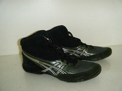 ASICS CAEL SANDERSON Black/Green Wrestling Boots Mens Sz 8 US New