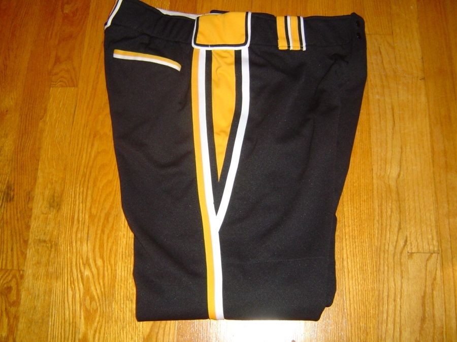 Mens Boombah Softball Pants 46w x LONG   BlackYellowW​hite