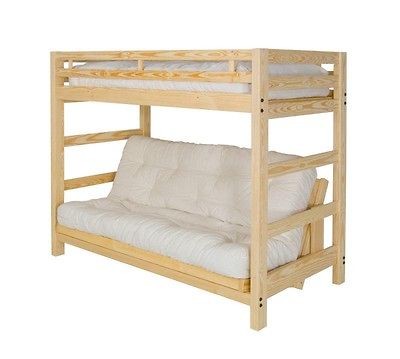 Twin XL over Full XL Futon Bunk Bed & 9 Futon Mattress