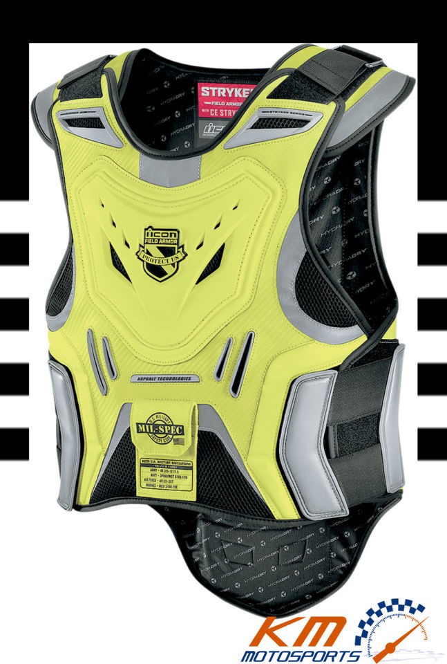   MIL SPEC VEST FIELD ARMOR HI VIS YELLOW BACK CHEST PROTECTOR D3O