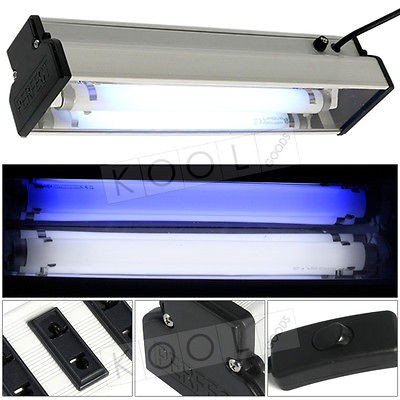 15 AQUARIUM FISH TANK 10W WHITE & BLUE TOP LAMP LIGHT