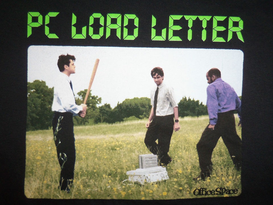 Office Space T Shirt PC Load Letter Movie Tee Novelty 90s DVD Funny 