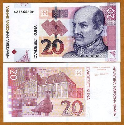 Croatia, 20 Kuna, 2001, P 39, UNC