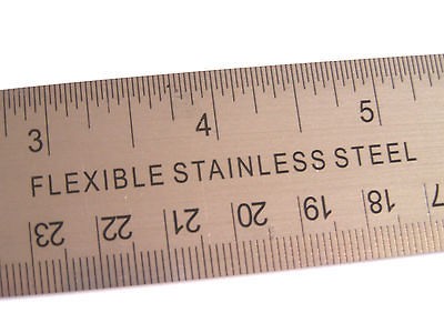 30cm Ruler 12 STAINLESS STEEL with Non Slip CORK BACKING