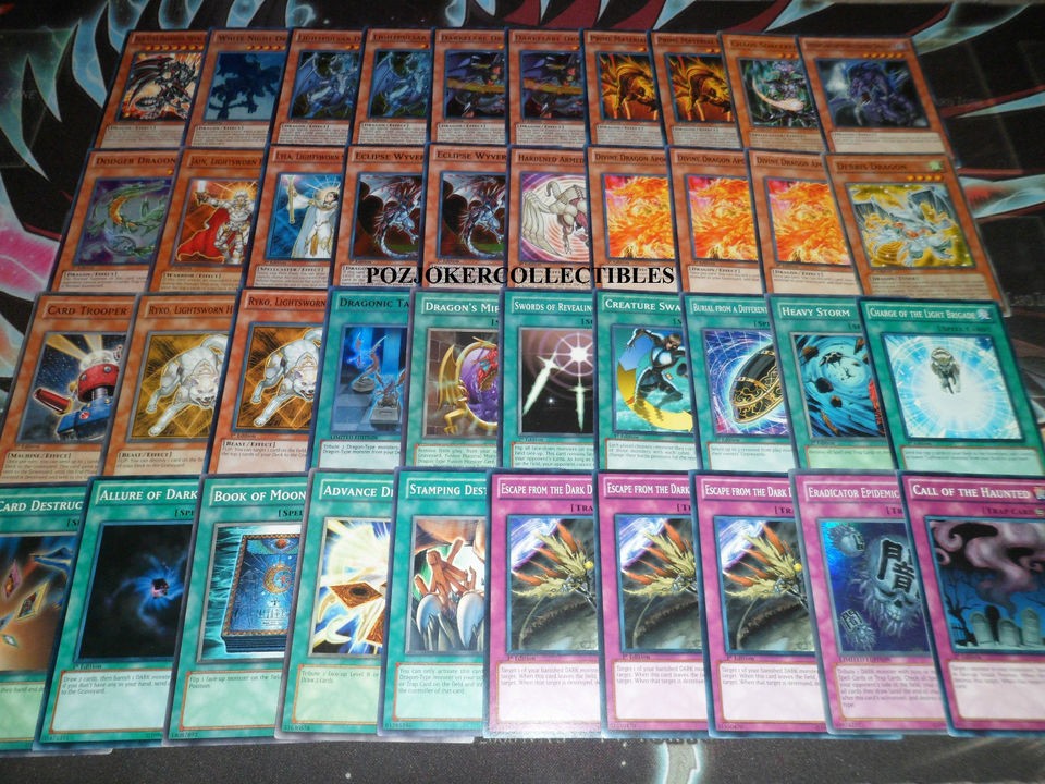 YUGIOH HOLO CHAOS DRAGON DECK RED EYES DARKNESS METAL SORCERER 