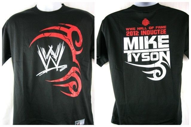 Mike Tyson WWE Hall of Fame Black T shirt New