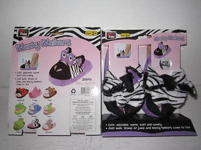 Zebra Wacky Walkers Stompeez/Slipp​eez Slippers Small 5 11