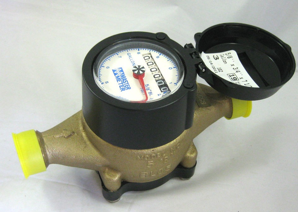 Master Meter Brass Water Meter BL05 5/8 x 3/4 US Gallon, Free Ship