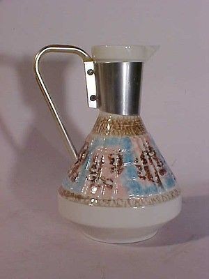 1957 MID MODERN SPONGE ART POTTERY C. MILLER PITCHER