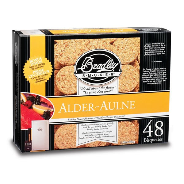 BTAL48 Bradley Smoker Bisquettes Alder 48 Pack Grill