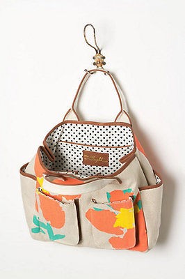   ANTHROPOLOGIE BLUMBERG SHOPPER GARDENING TOTE LARGE MISS ALBRIGHT