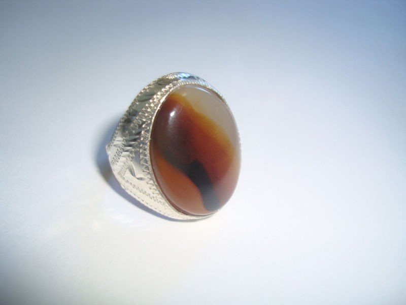 Silver 925, Yemeni agate Men Ring, Aqeeq Yemen, CARNELIAN, akik, aqiq